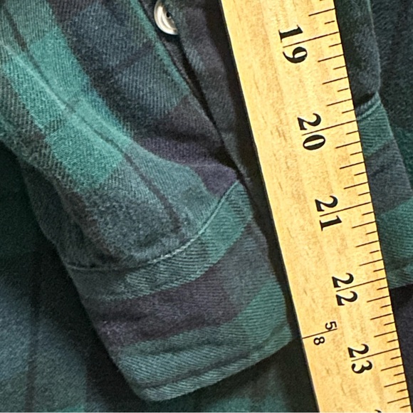 Vintage Ralph Lauren Mens Blaire Plaid Shirt Large Cotton L/S Preppy Green Blue - Picture 6 of 10